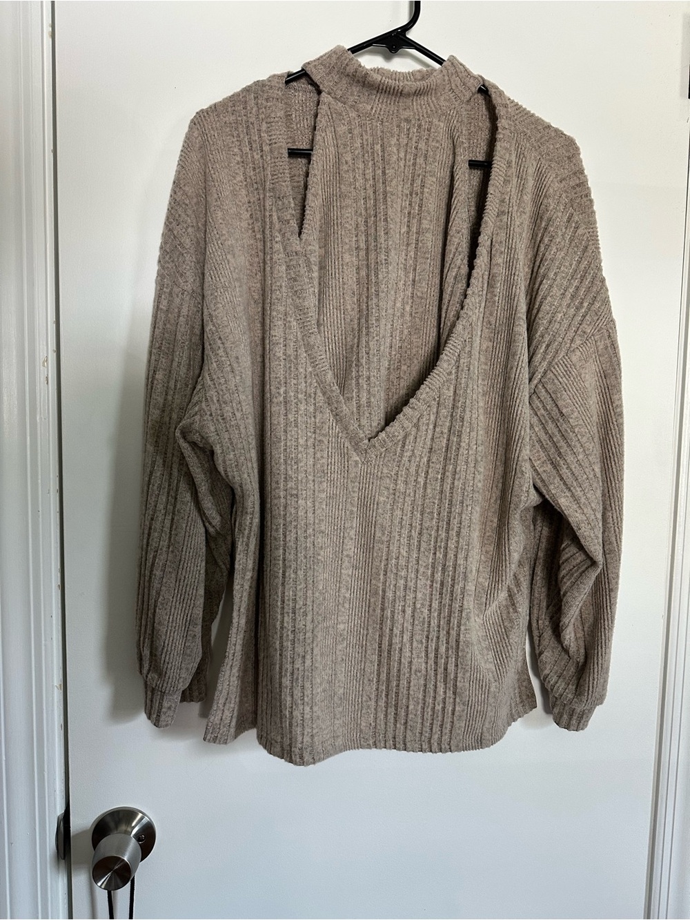 Shein Ribbed V-Neck Sweater Two Piece Women’s Size Large